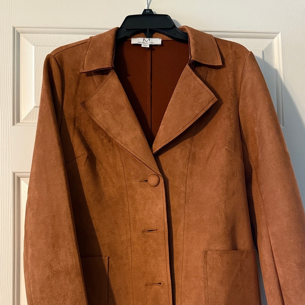 Magaschoni Tan Suede Blazer